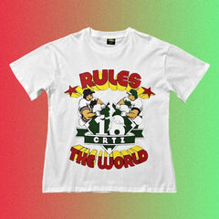 Corteiz Rules The World Baseball Graphic Black T-Shirt