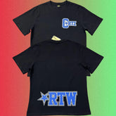 Corteiz Alcatraz Island Logo Graphic Black T-Shirt