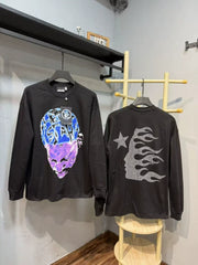 Hellstar Portrait Graphic Long Sleeve Tee - Black