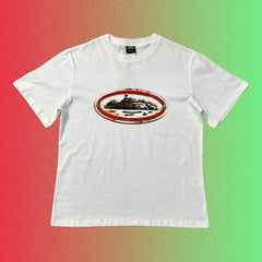 Corteiz Vintage Oval Ship Logo Graphic Black T-Shirt