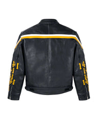 Vale Forever 14 Moto Leather jacket Black/Yellow
