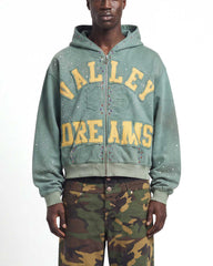 Vale Forever Bank Zip Up Hoodie Green
