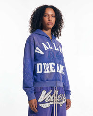 Vale Forever Classico Zip Up Hoodie Sapphire Blue