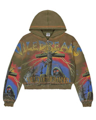 Vale Forever Damned Big Zip Up Hoodie Green