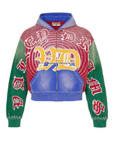 Vale Forever Looney Tunes Multicolor Zip Up Hoodie Red/Green