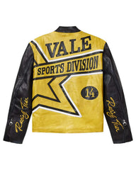 Vale Forever Lotto Motocroxxx Leather Jacket Yellow/Black