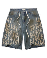Vale Forever Lucky Charms Jorts Blue/White