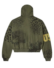 Vale Forever Safari Zip Up Hoodie Green