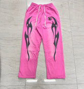 HELLSTAR Hot Pink Tribal Flame Heavyweight Sweatpants