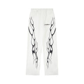 Hellstar Washed Fleece Graphic Sweatpants (White)