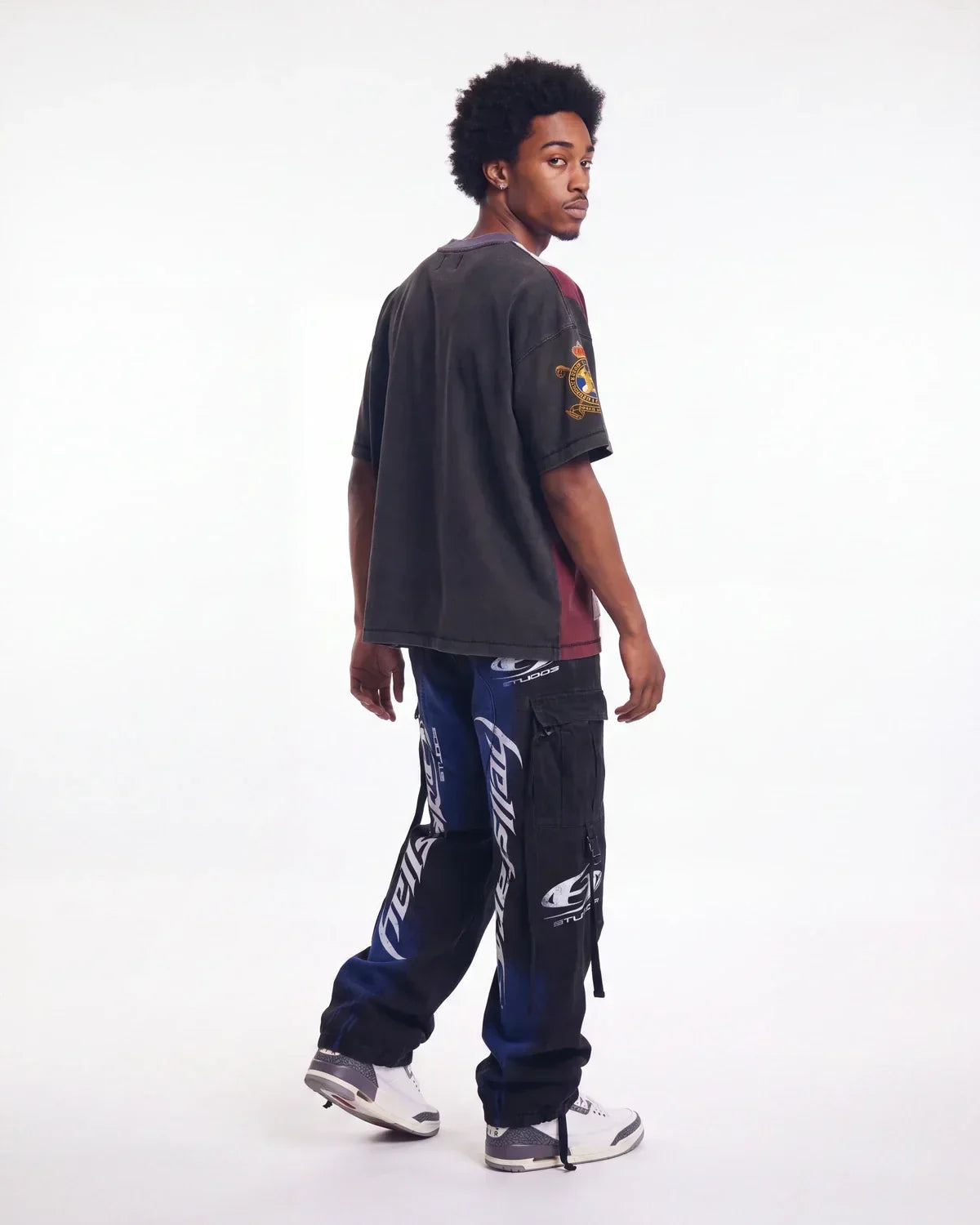 Hellstar Printed Cargo Pants Black