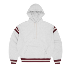 HMP STRIPE RIB HOODIE [LIGHT HEATHER]