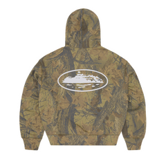 ISLAND PUFF PRINT ZIP HOODIE [FOREST CAMO]