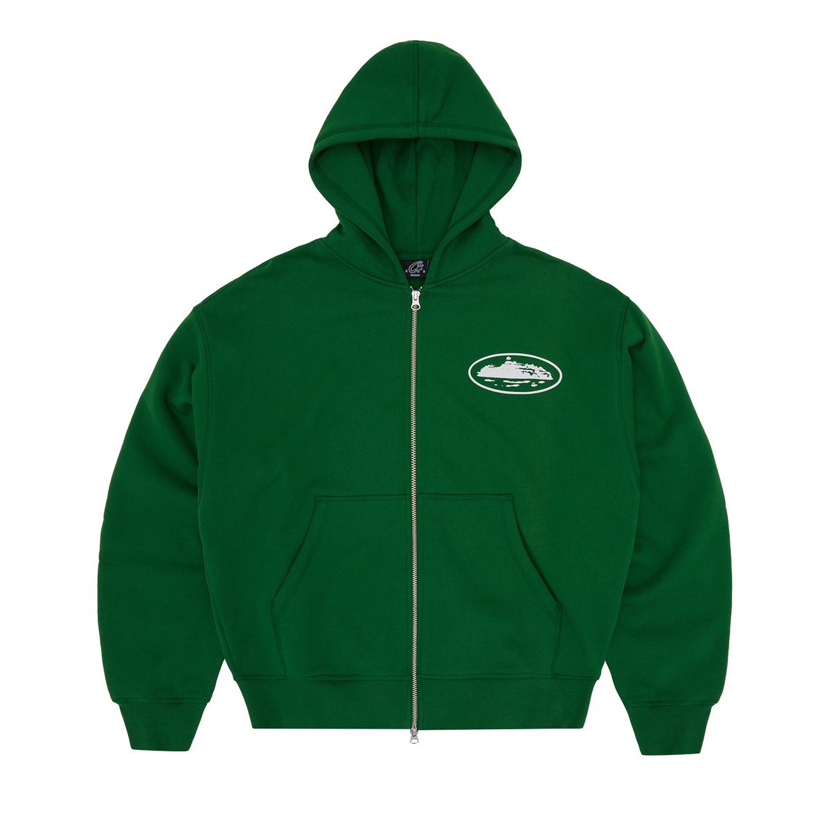 ISLAND PUFF PRINT ZIP HOODIE [GREEN]
