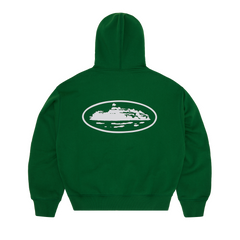 ISLAND PUFF PRINT ZIP HOODIE [GREEN]
