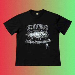 Corteiz Rules The World Graphic Black T-Shirt
