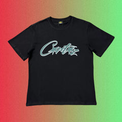 Corteiz Cursive Star Script Logo Graphic Black T-Shirt