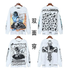 Hellstar Reversible Graphic Long Sleeve Tee - White