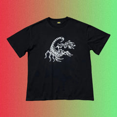 Corteiz Scorpion & Star Script Logo Graphic Black T-Shirt