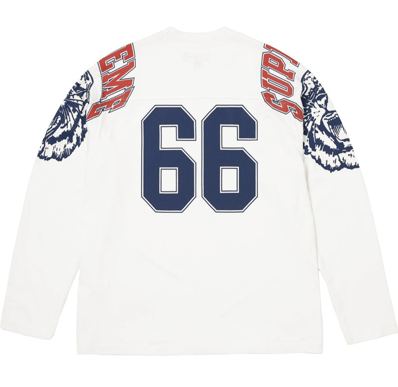 Supreme Tiger L/S Football Top – White