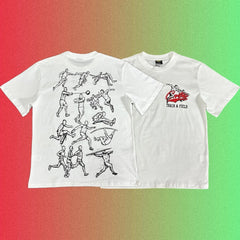Corteiz No Carry Last Graphic Black T-Shirt (Front & Back Print)
