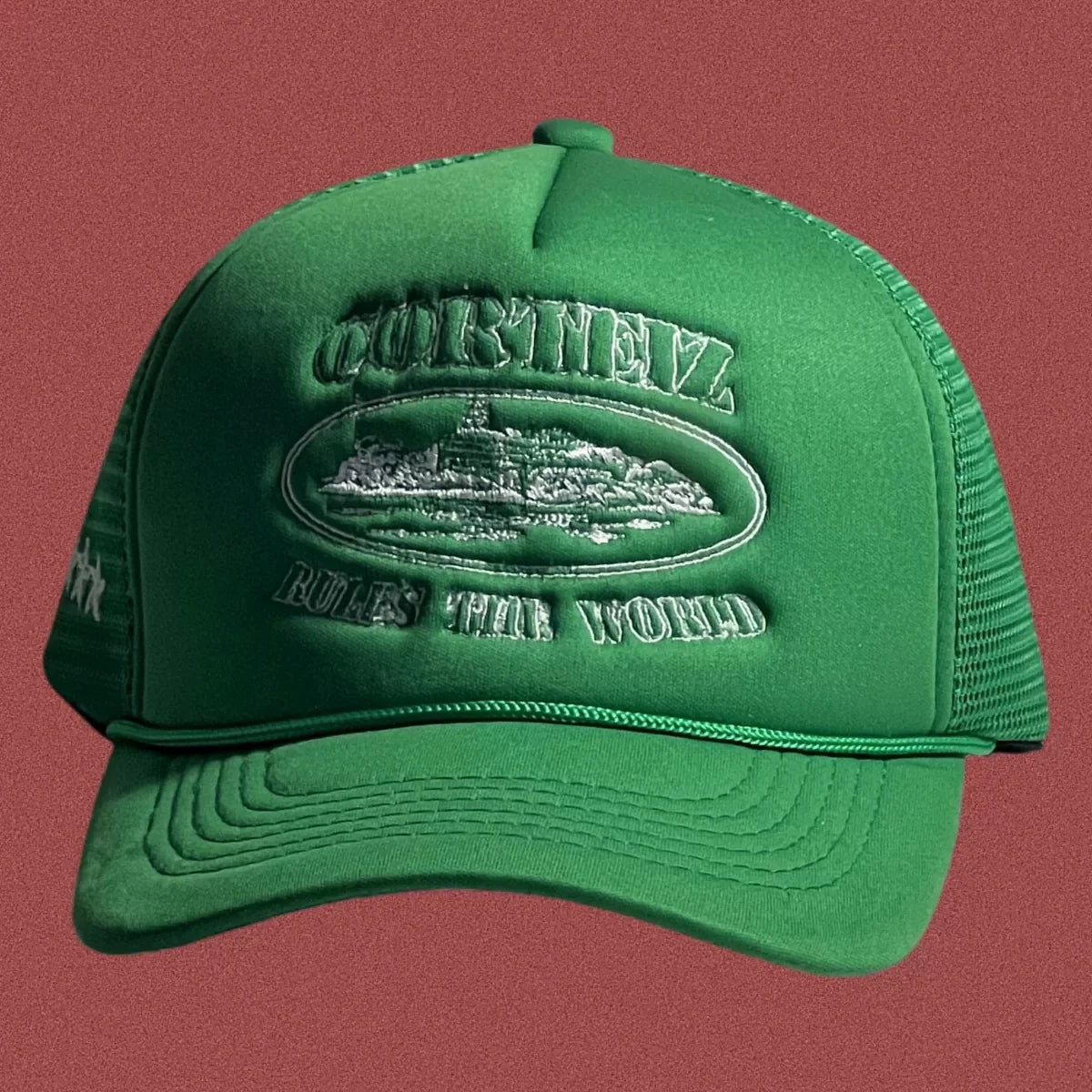 Corteiz Classic Oval Ship Logo Trucker Hat - Green