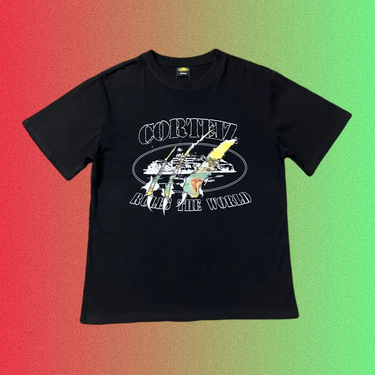 Corteiz Rules The World Claw Graphic Black T-Shirt