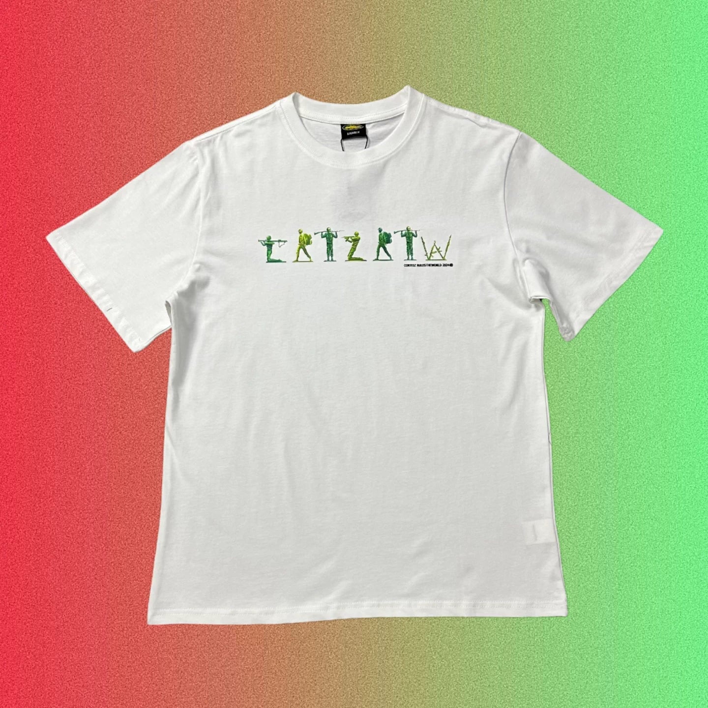 Corteiz Gradient Silhouette Logo "CRTZ RTW" Black T-Shirt