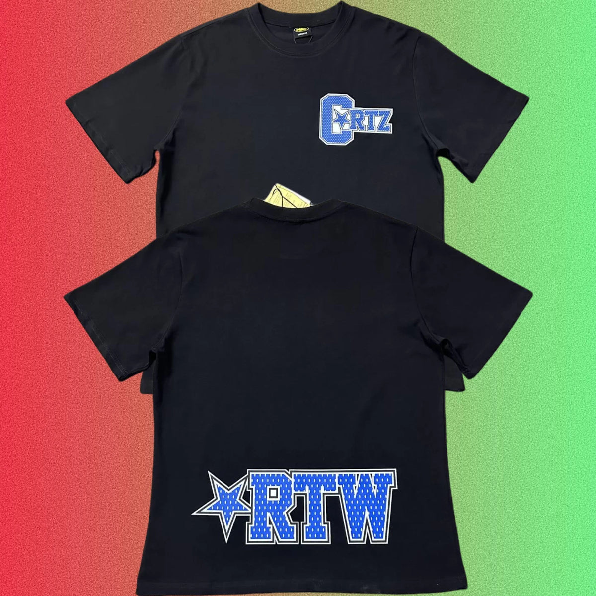 Corteiz Alcatraz Island Logo Graphic Black T-Shirt