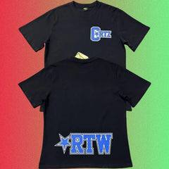 Corteiz Alcatraz Island Logo Graphic Black T-Shirt