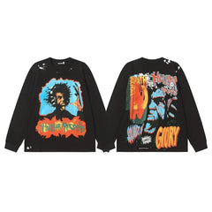 Hellstar Records Glory Graphic Long Sleeve Tee - Black