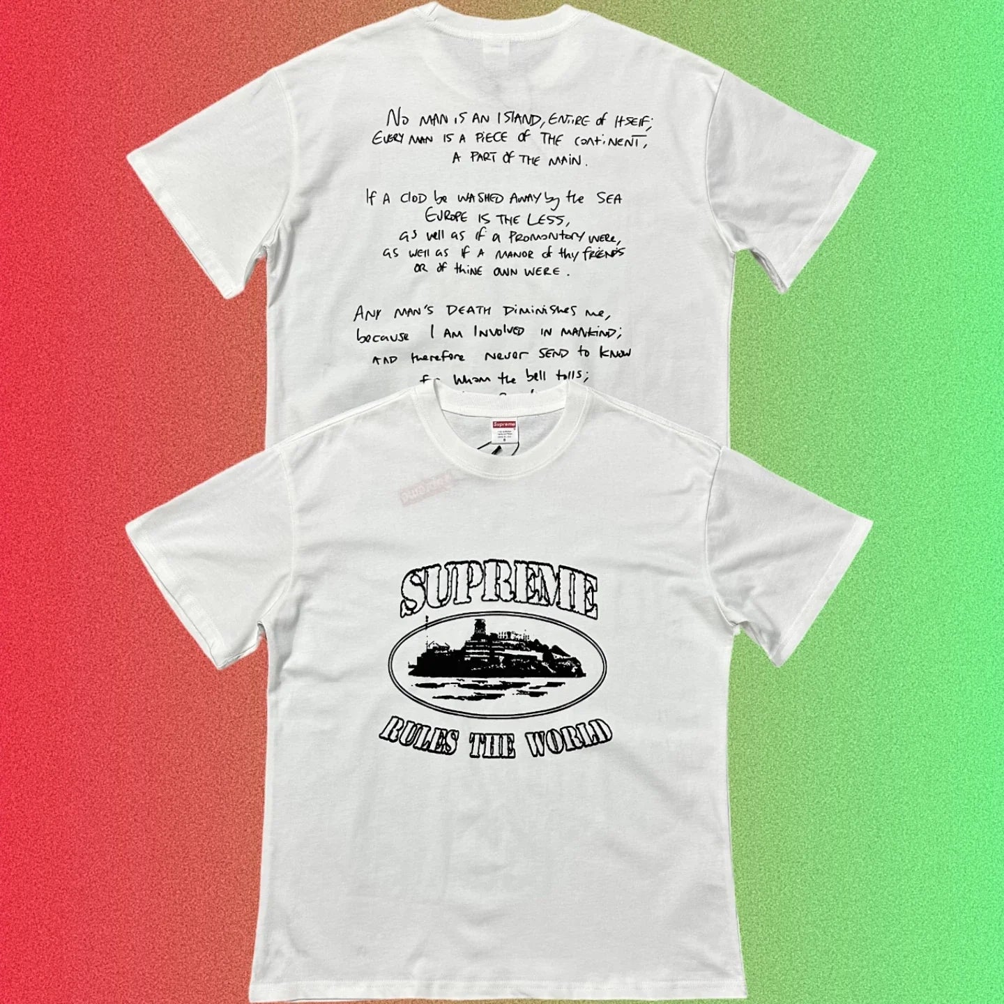 Supreme Rules the World Alcatraz Island Graphic T-Shirt