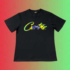 Corteiz Classic Logo Graphic Black T-Shirt