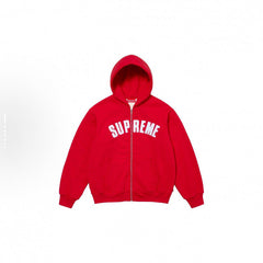 Supreme Arc Thermal Lined Zip Up Hooded Sweatshirt - Red