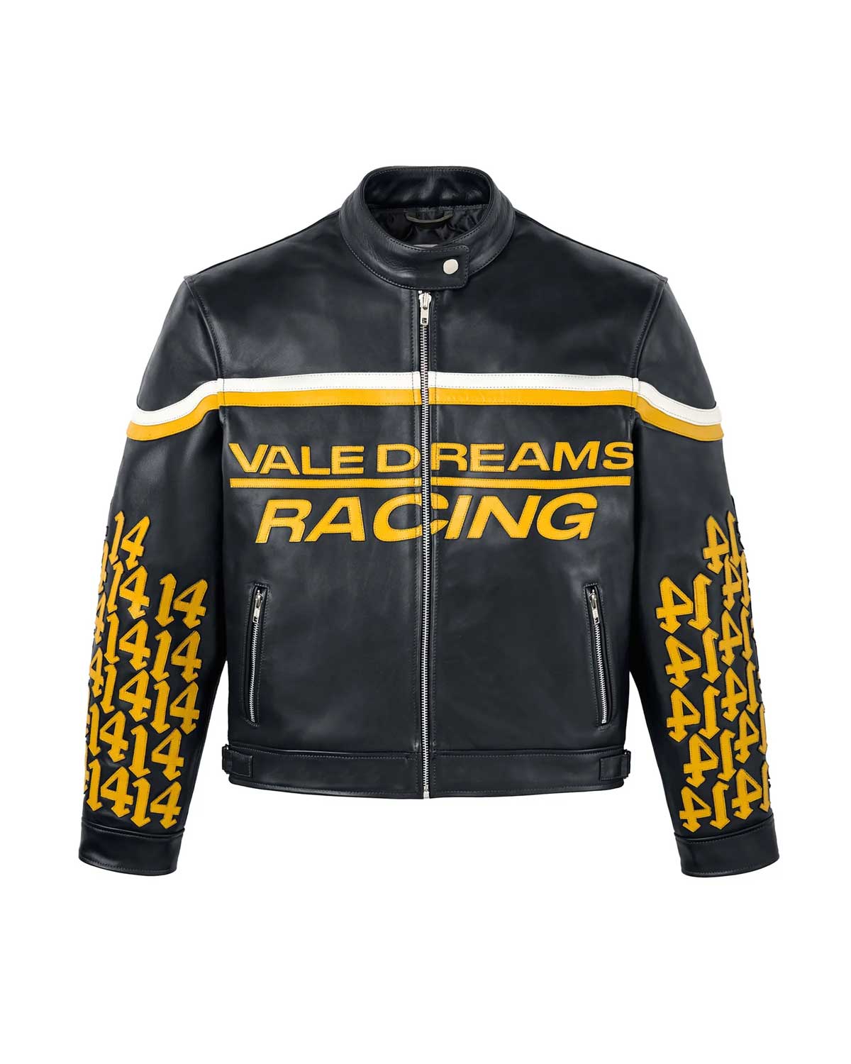 Vale Forever 14 Moto Leather jacket Black/Yellow