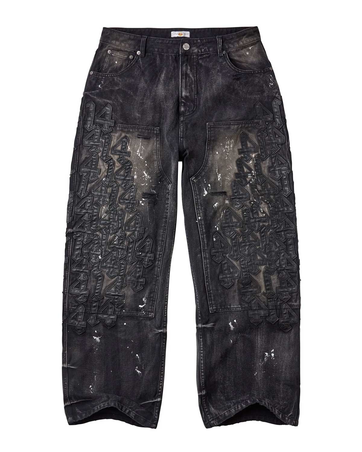 Vale Forever Black Cat Denim Jeans Black