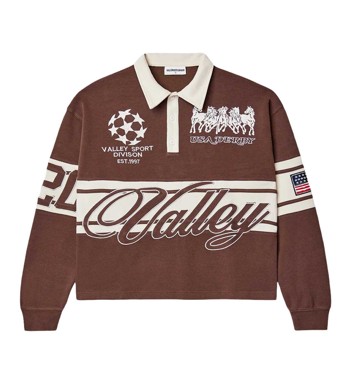 Vale Forever Chocolate Derby Rugby L/S Brown