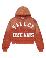 Vale Forever Classico Zip Up Hoodie Orange