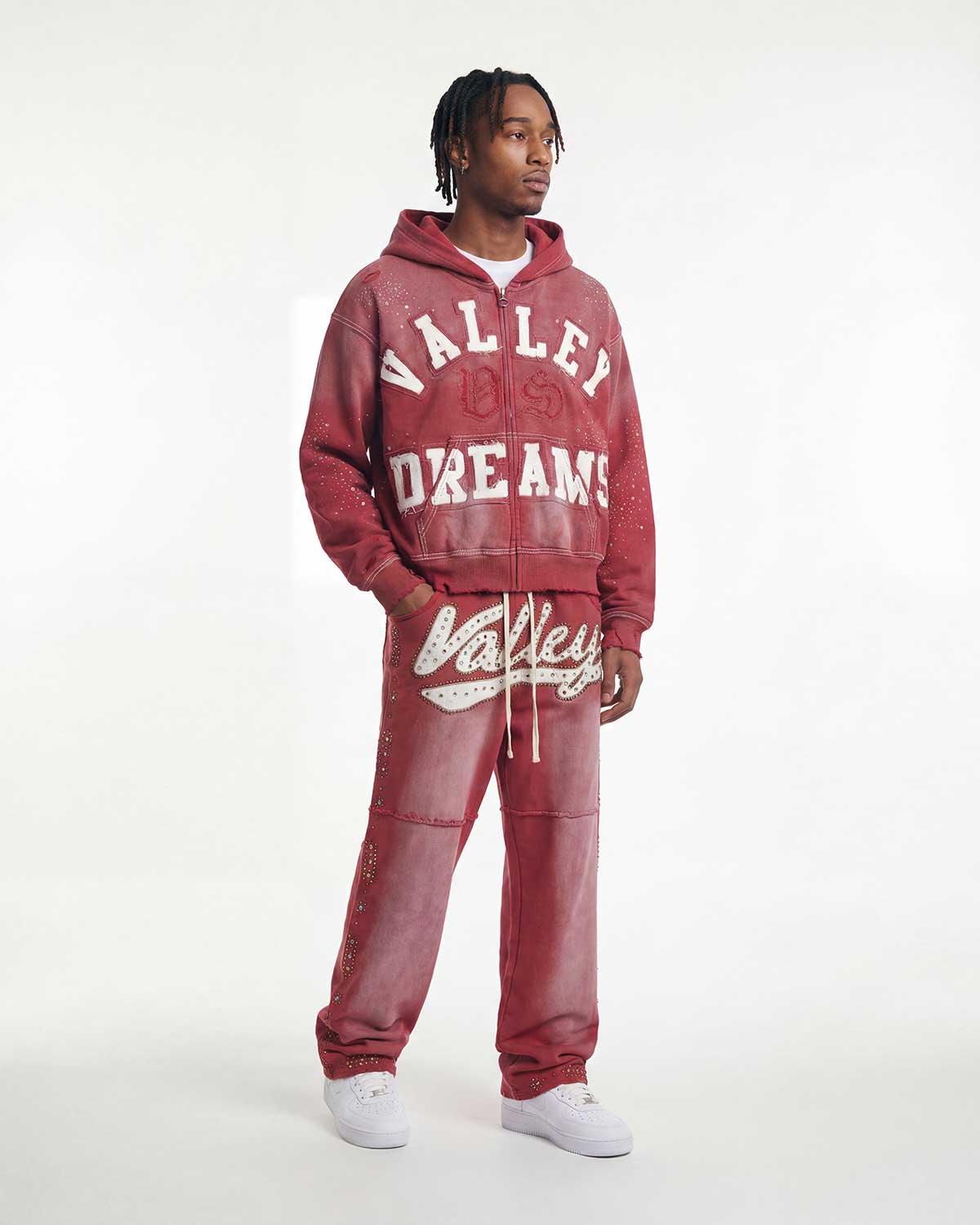Vale Forever Classico Zip Up Hoodie Ruby Red