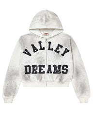 Vale Forever Classico Zip Up Hoodie White