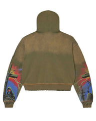 Vale Forever Damned Big Zip Up Hoodie Green