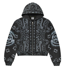 Vale Forever Flag Zip Up Hoodie Black