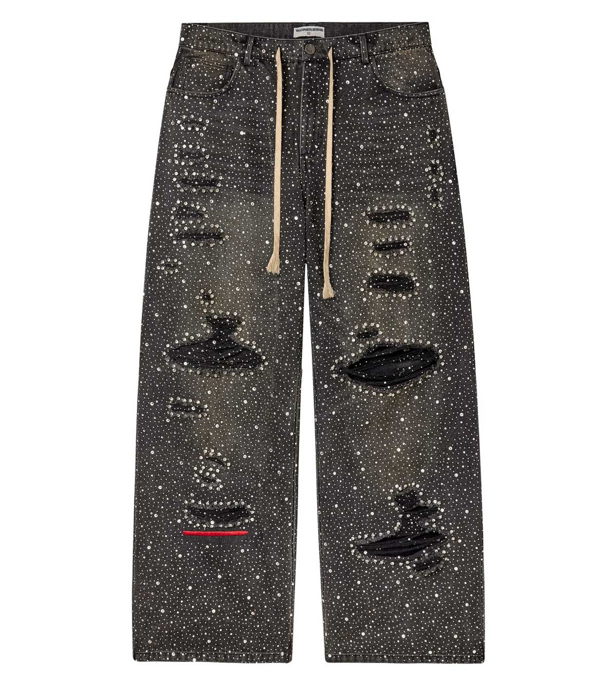 Vale Forever Iced Out Denim Pants Black