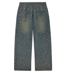 Vale Forever Iced Out Denim Pants Blue