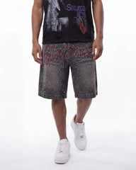 Vale Forever Iced Out Jorts Black