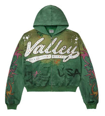 Vale Forever Inferno Zip Up Hoodie Green