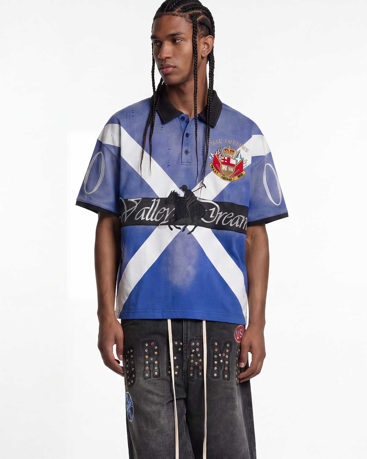Vale Forever Legacy Short Sleeve Polo Blue