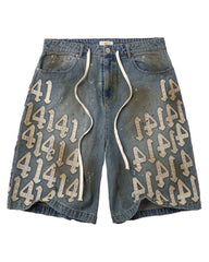 Vale Forever Lucky Charms Jorts Blue/White