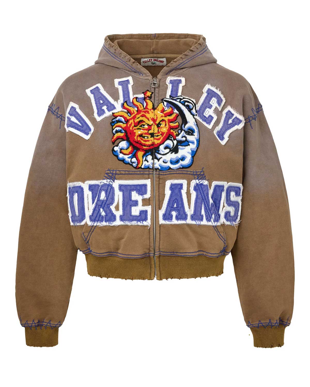 Vale Forever Sunny Zip Up Hoodie Brown