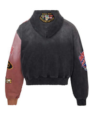 Vale Forever Two Face Zip Up Hoodie Black